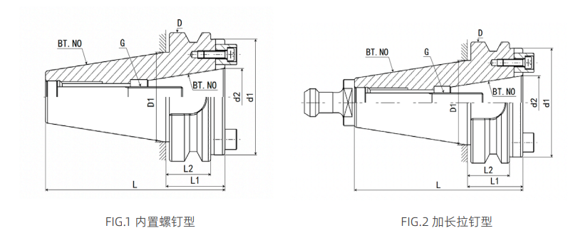 BT40-BT30-36 ( 内置螺钉型 ) technical drawing