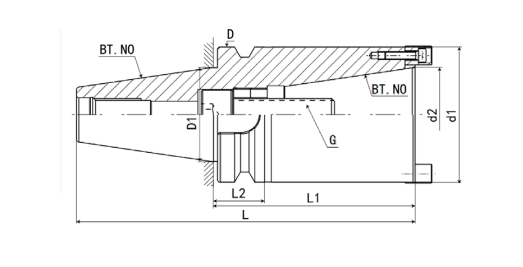 BT50-BT50-250 technical drawing